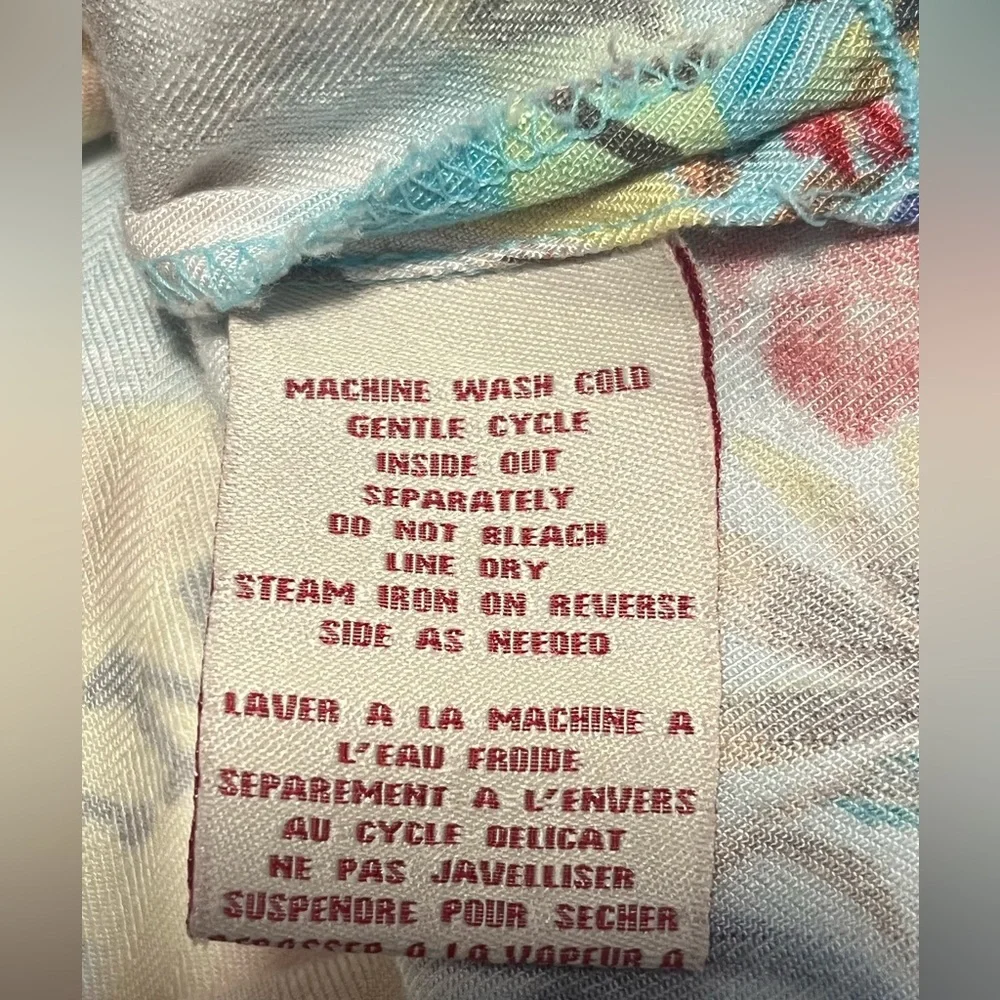 Caribbean Joe Women’s Multicolor Tropical Bahamas SS Button-Down Shirt Size L - Picture 9 of 12